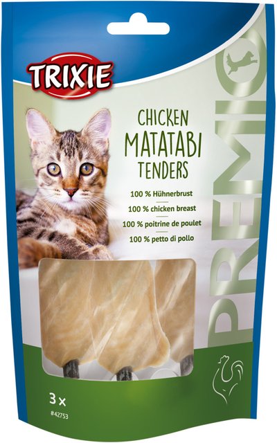 Лакомство для кошек PREMIO Chicken Matatabi Tenders Trixie с куриной грудкой 55гр (42753)