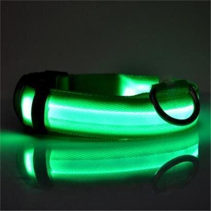 Ошейник Supretto светящийся на аккумуляторе USB (4453)