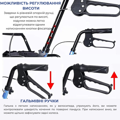 Ходунки-ролер AIRM HEALTH з регулюванням висоти ручок (8236)