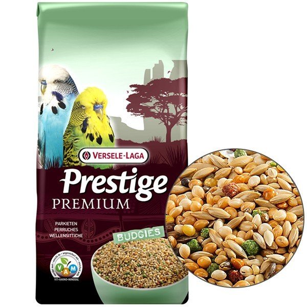 Полнорационный корм Versele-Laga Prestige Premium Вudgies для волнистых попугаев 800 г (5410340216996) 216996