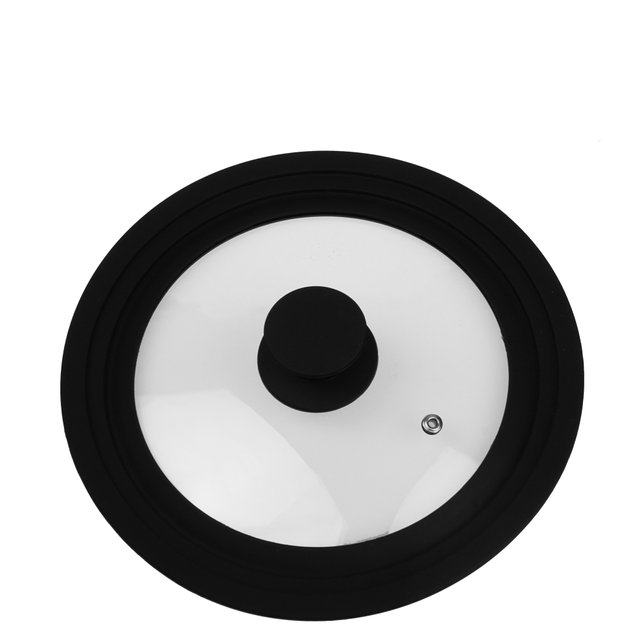 Крышка Supretto с силиконовым ободком, черная (5616)