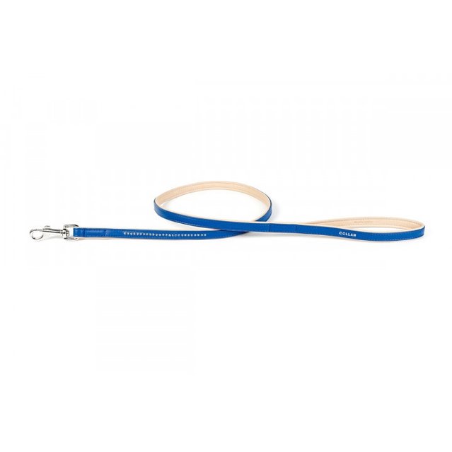 Поводок Collar Brilliance со стразами маленькими 122 см 18 мм Синий (388712)
