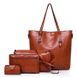 Набор женских сумок Supretto 4 в 1, коричневый (5693) фото 1 из 3