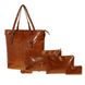 Набір жіночих сумок Supretto 4 в 1, коричневий (5693) фото 2 из 3